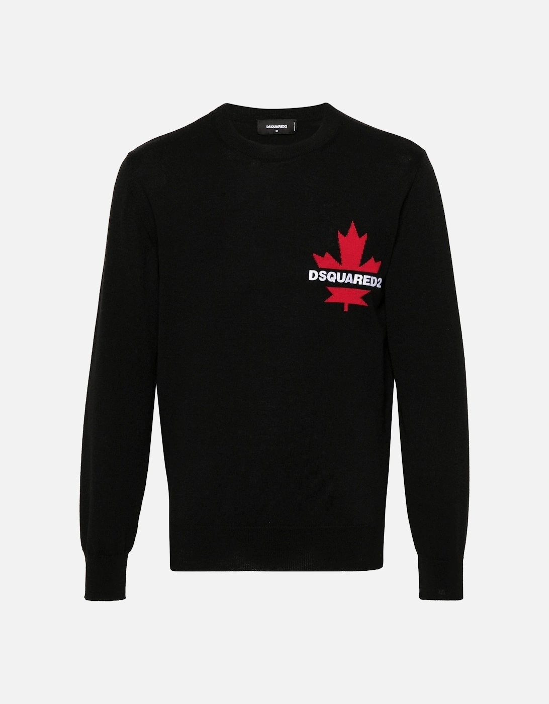 Woven Maple Leaf Sweater Black, 8 of 7
