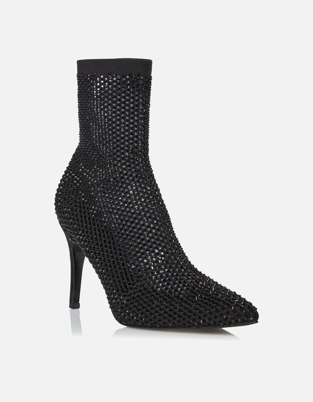 Ladies Billionaire - Embellished Stretch Mesh Ankle Boots, 6 of 5