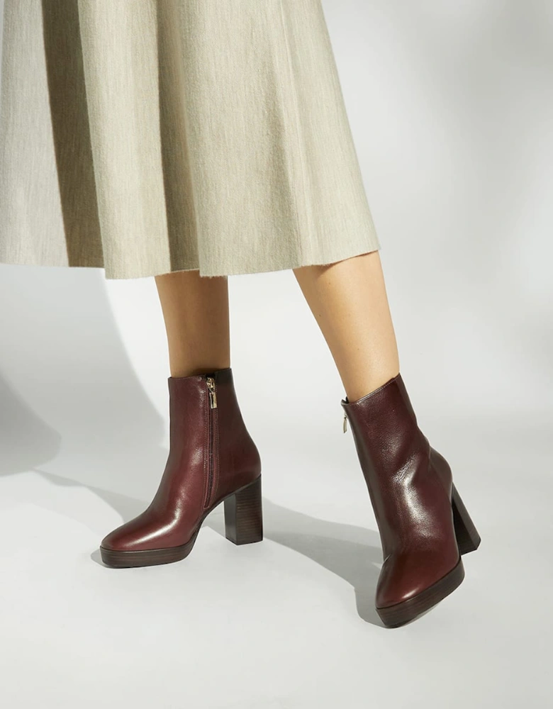 Ladies Pella - Platform Leather Ankle Boots