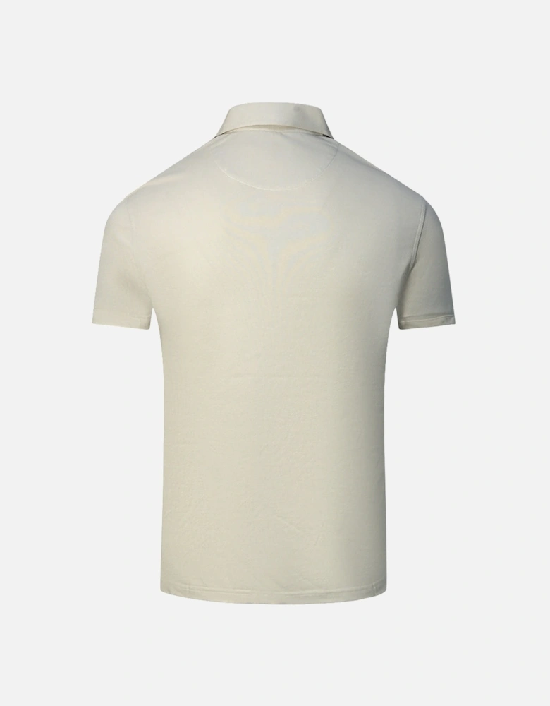 Aldis Brand London Logo Beige Polo Shirt