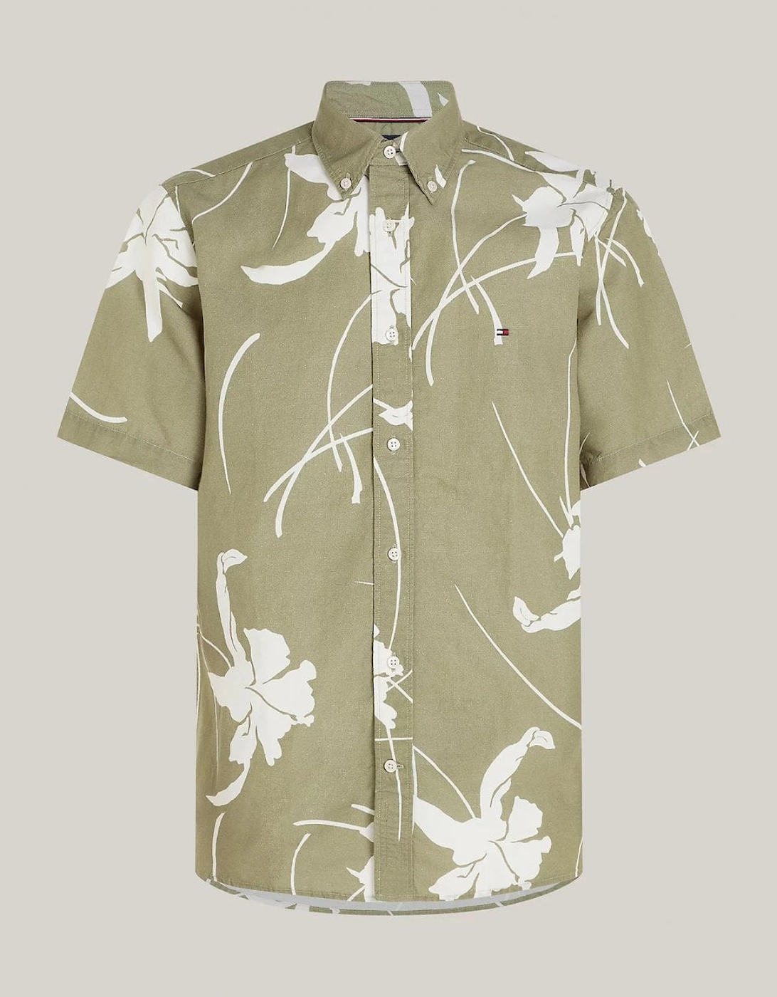 Large Tropical Print Mens Shirt