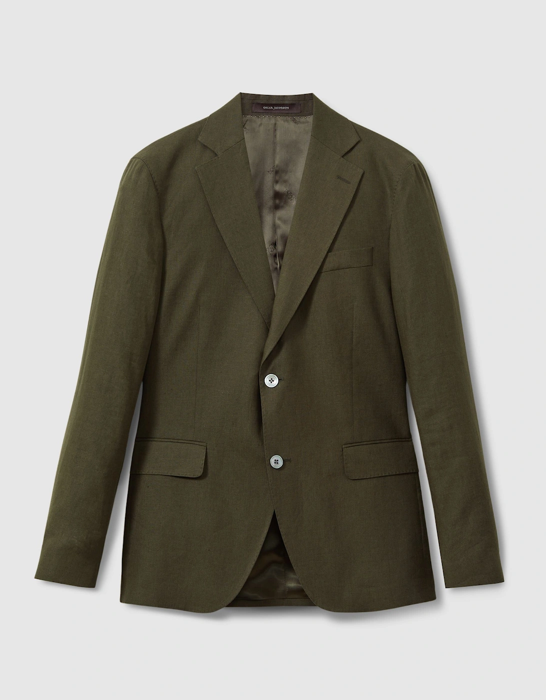 Oscar Jacobson Linen Double Breasted Blazer, 2 of 1