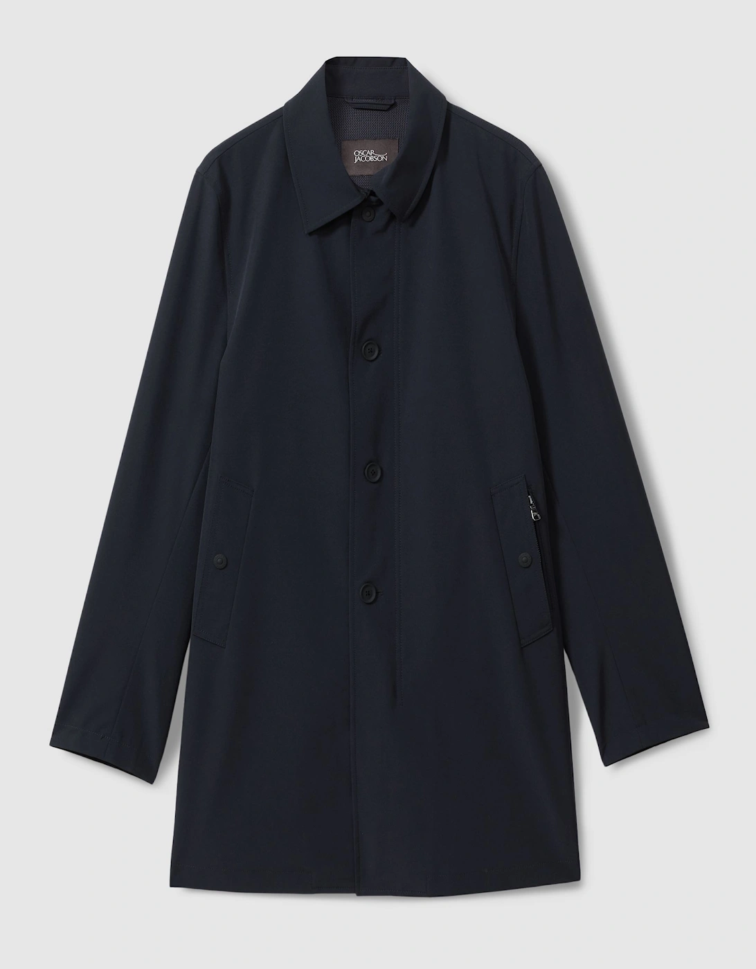 Oscar Jacobson Water-Repellent Single Breasted Car Coat, 2 of 1