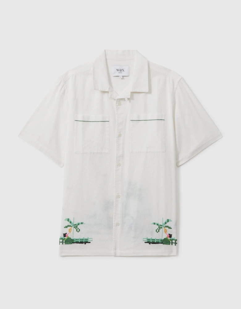 Wax London Relaxed Embroidered Shirt