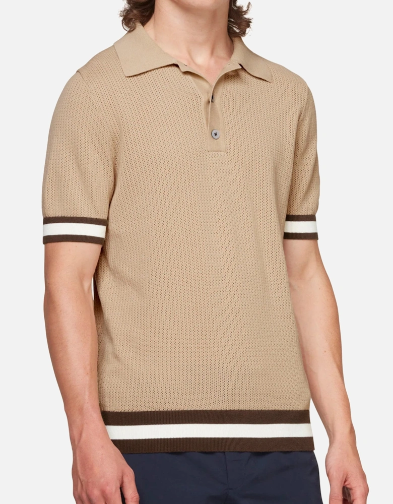 Quinn Knitted Camel Polo