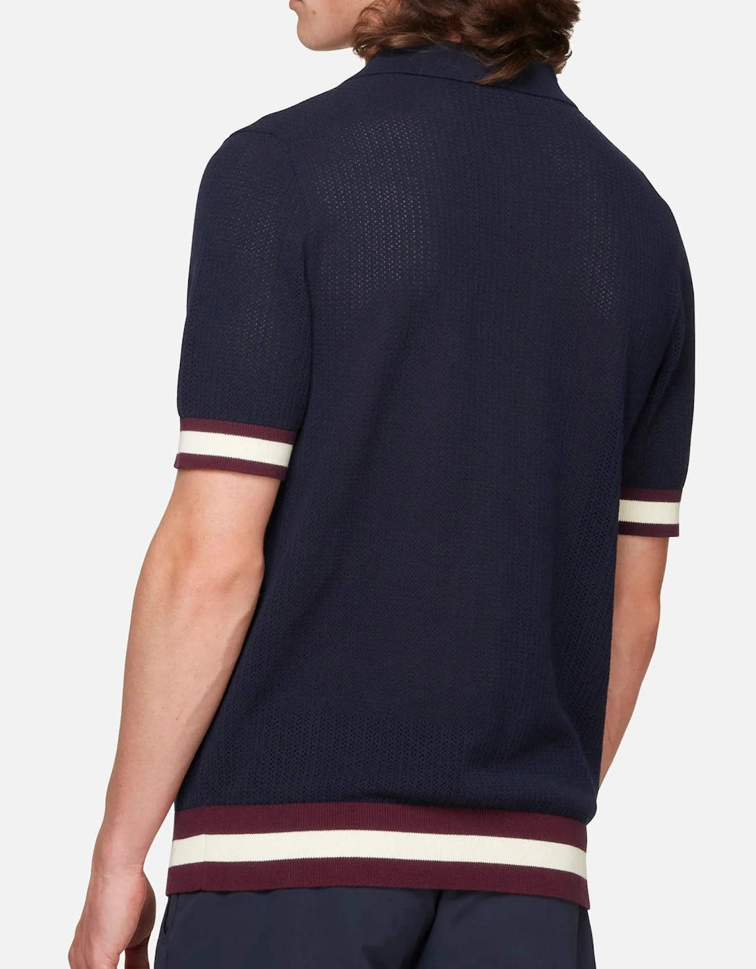 Quinn Knitted Navy Polo