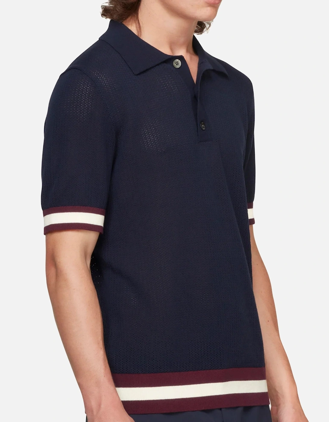 Quinn Knitted Navy Polo, 6 of 5