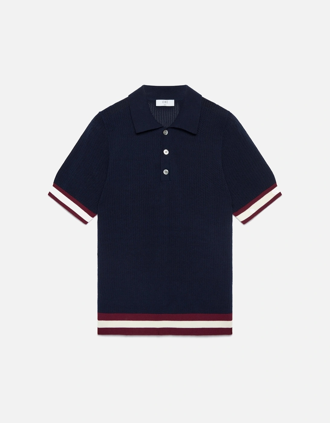 Quinn Knitted Navy Polo