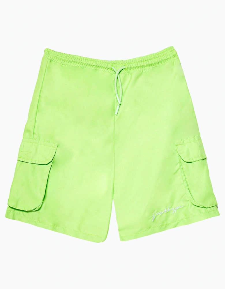 Kids Green Green Cargo Swim Shorts