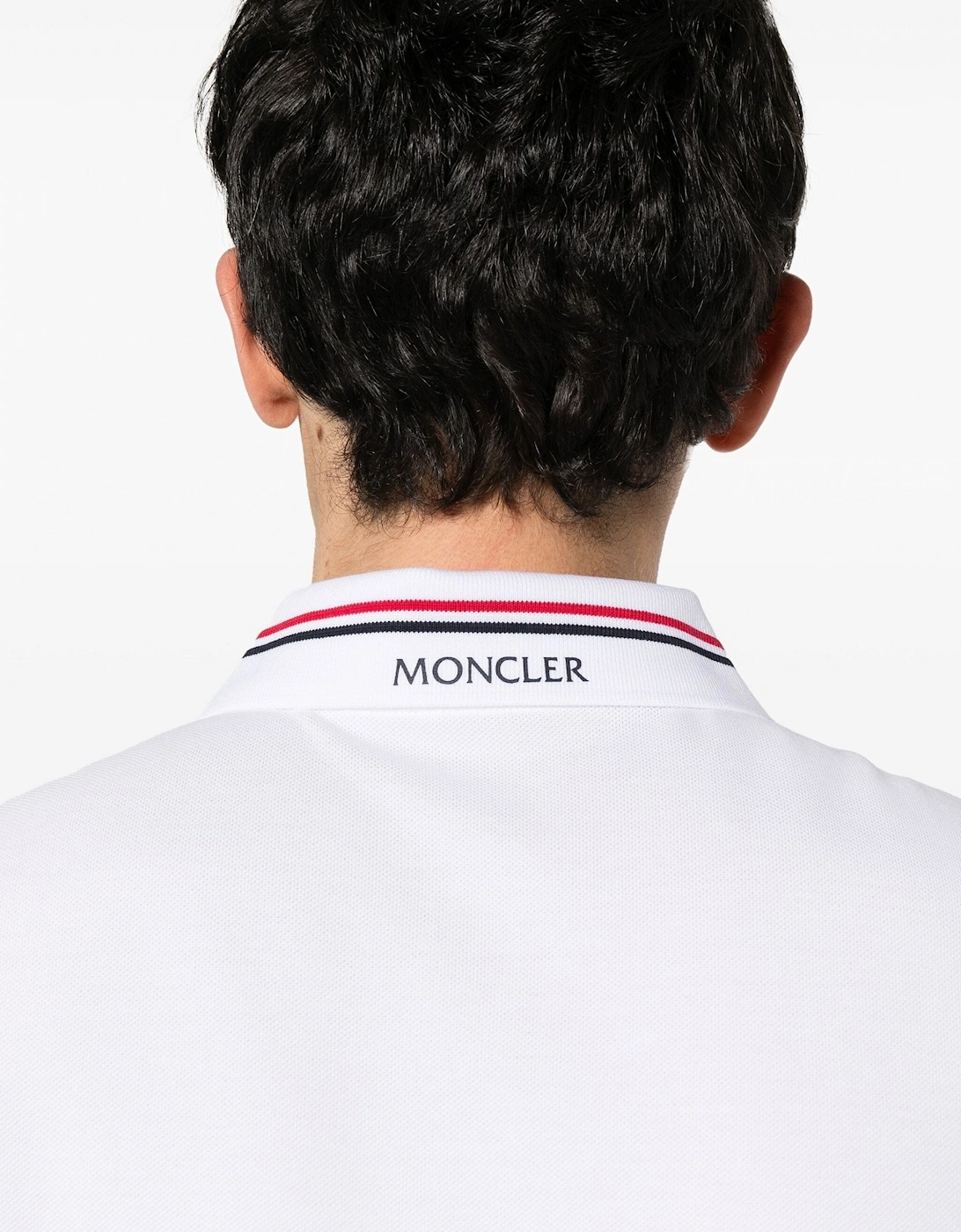 Branded Collar Polo Shirt White