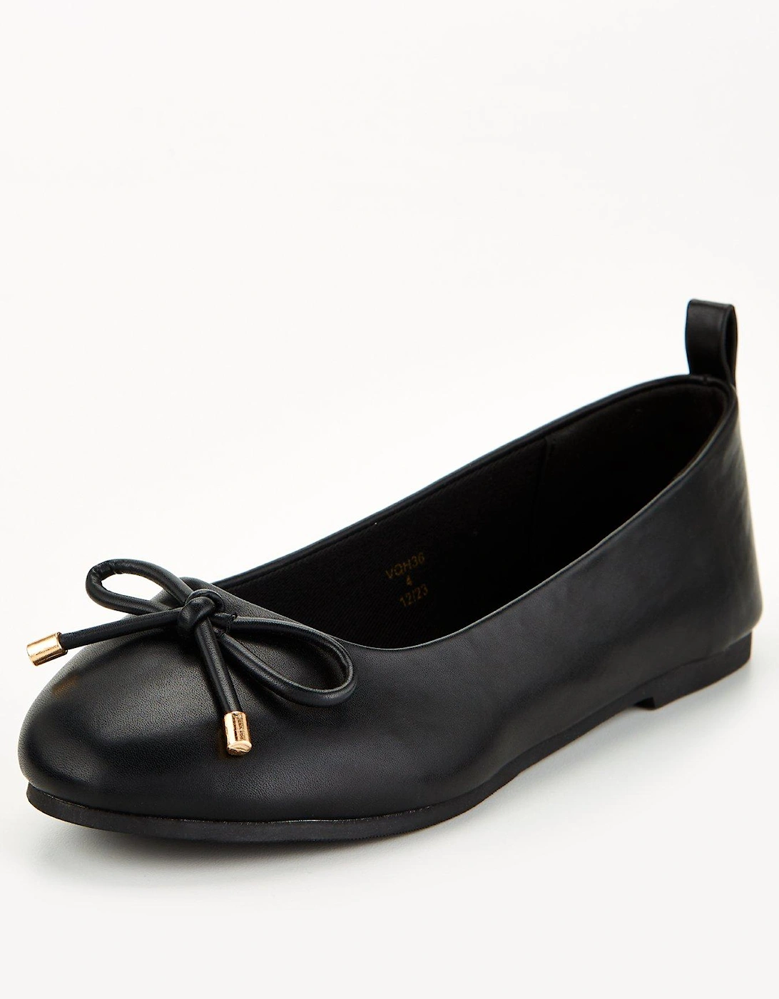 Wide Fit Round Toe Ballerina - Black, 2 of 1