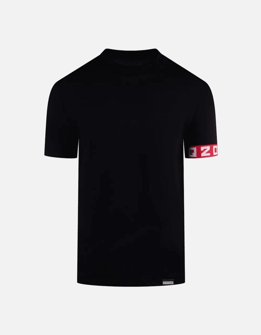 DSQ Tape Logo Basic Black T-Shirt, 4 of 3