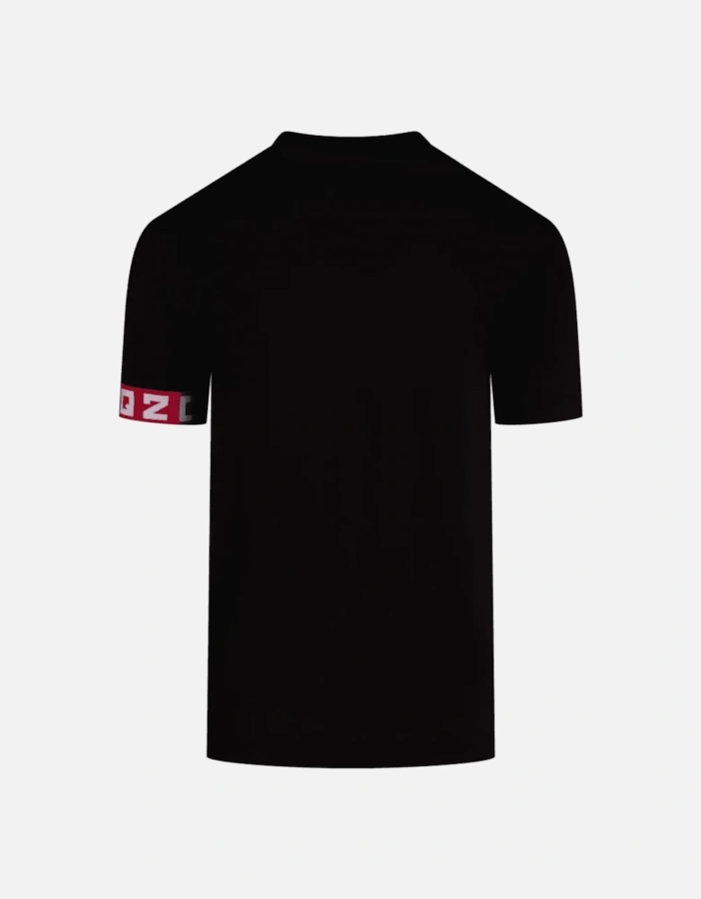 DSQ Tape Logo Basic Black T-Shirt