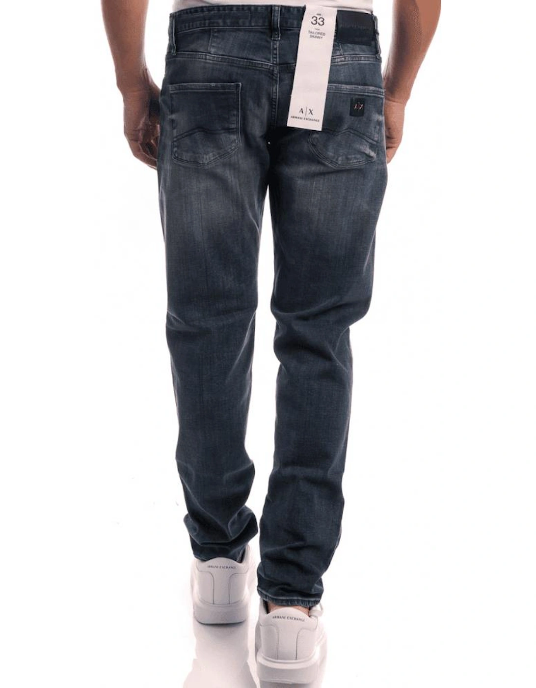 Cotton Tailored Skinny Fit Indigo Blue Jeans
