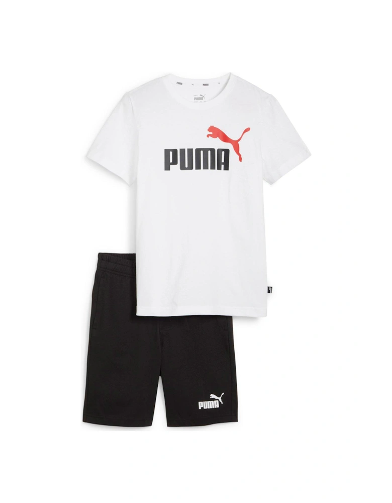 Boys Short Jersey Set - White