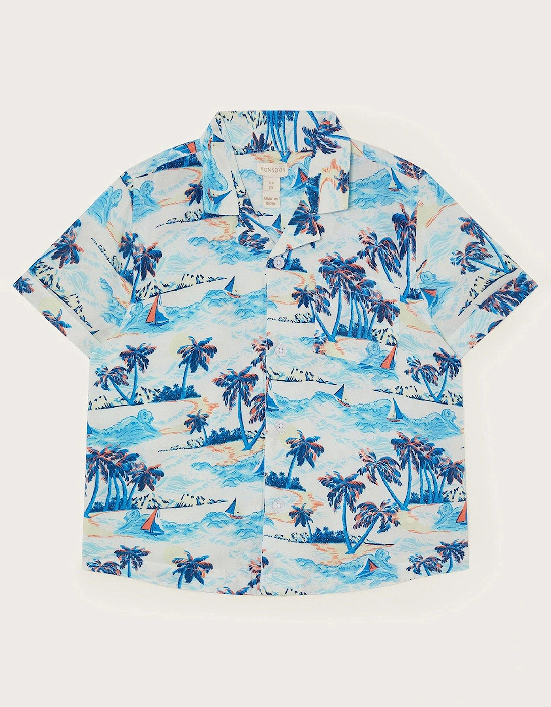 Boys Palm Print Shirt - Multi, 2 of 1