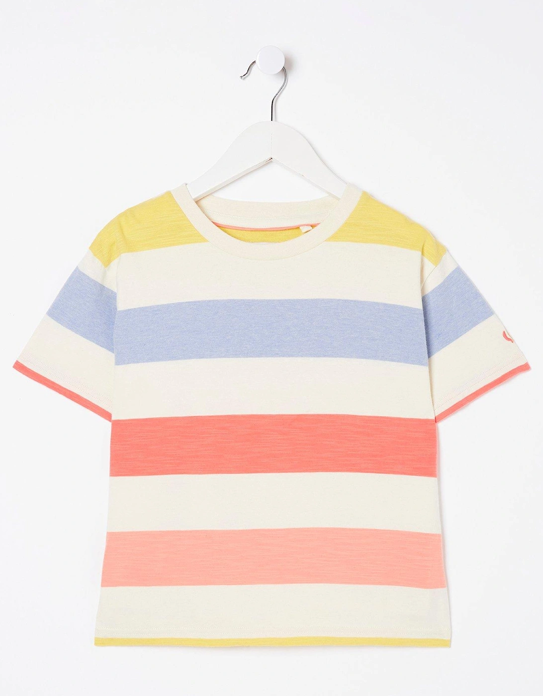 Girls Block Stripe Short Sleeve Tshirt - Multi, 3 of 2