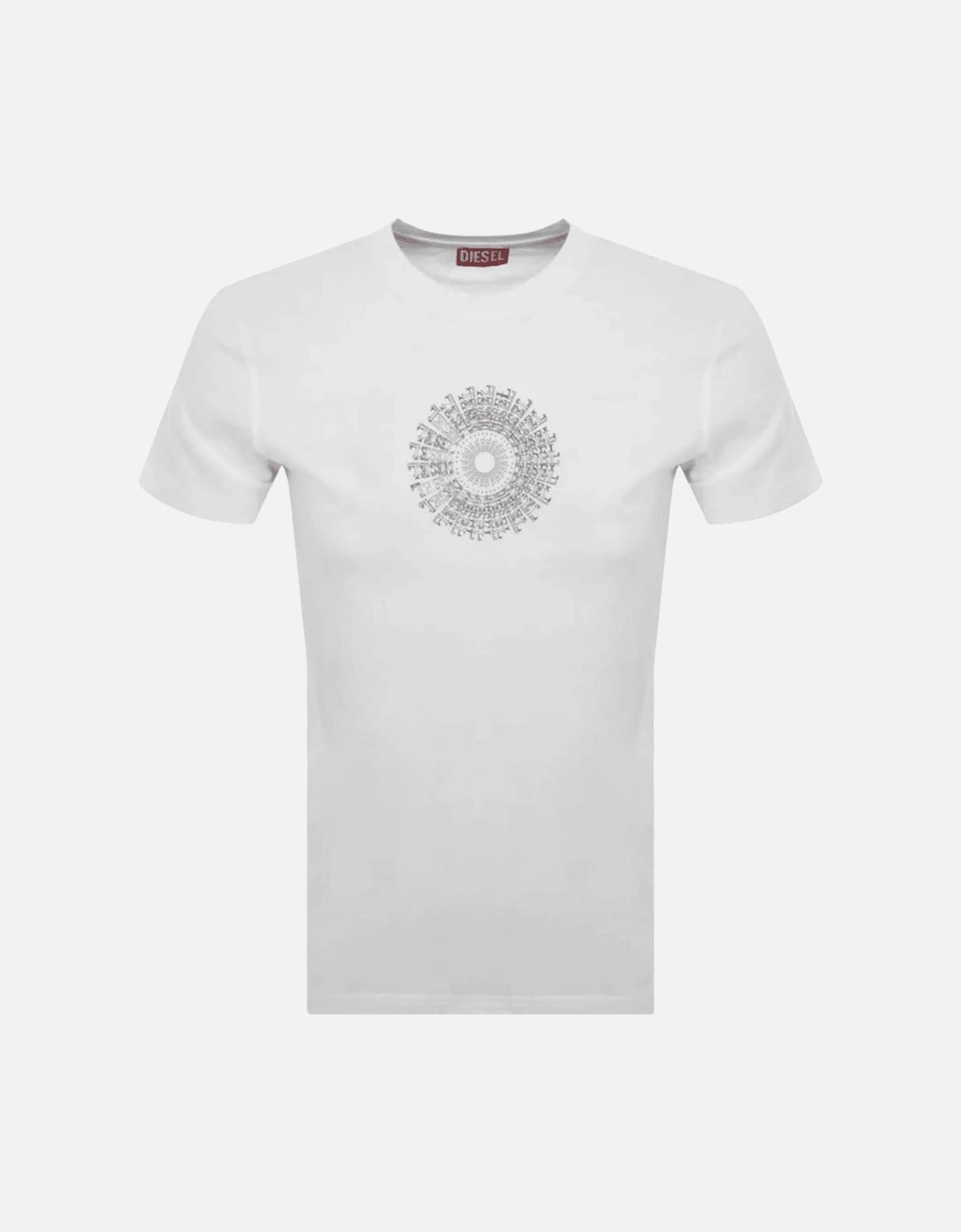 T-DIEGOR-K71 Graphic Ring Logo White T-Shirt, 3 of 2