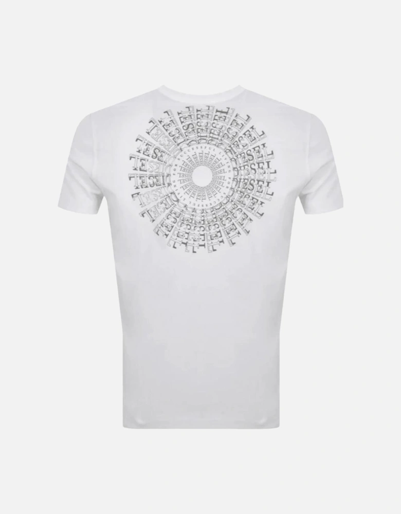 T-DIEGOR-K71 Graphic Ring Logo White T-Shirt