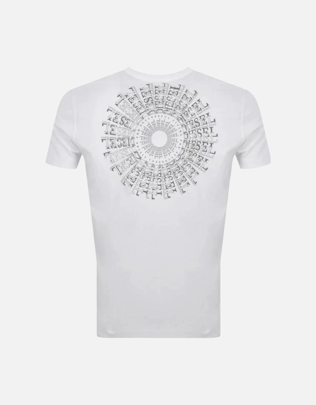 T-DIEGOR-K71 Graphic Ring Logo White T-Shirt