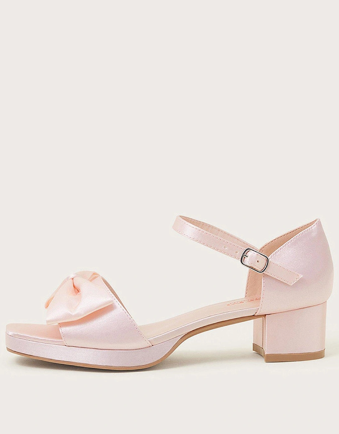 Girls Satin Platform Sandals - Pink, 2 of 1