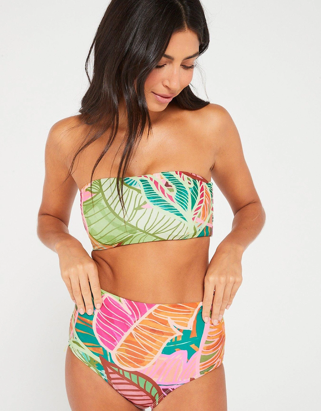Mix & Match Bandeau Bikini Top - Bright Print, 2 of 1