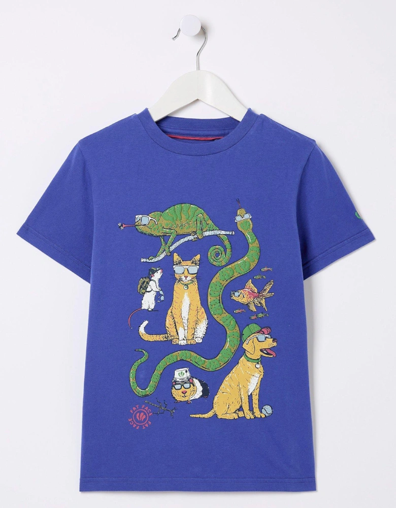 Girls Pet Graphic Tshirt - Blue