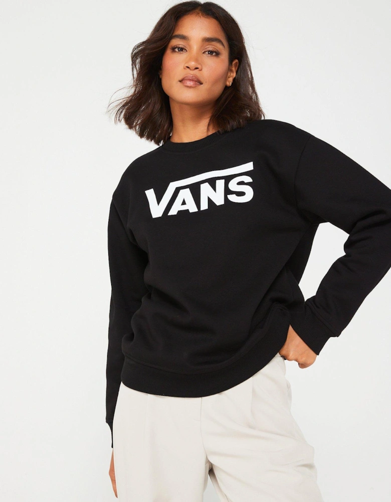 Womens Classic Logo Boyfriend Sweatshirt - Black