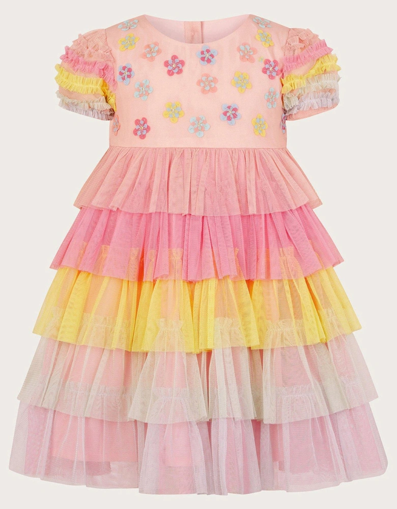 Baby Girls Colour Block Dress - Multi