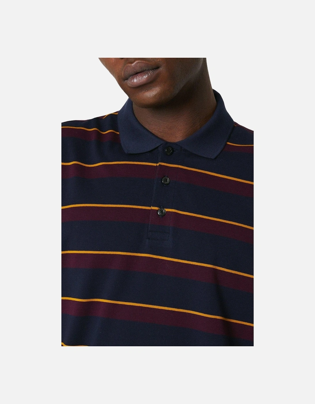 Mens College Stripe Polo Shirt