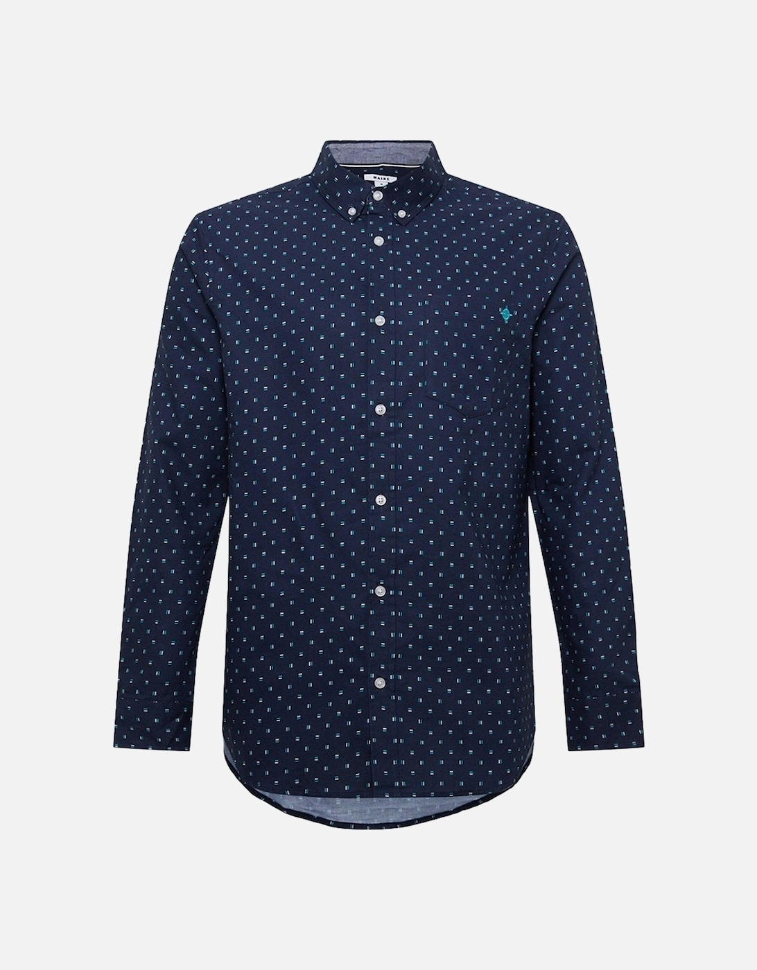 Mens Dash Print Long-Sleeved Shirt, 4 of 3