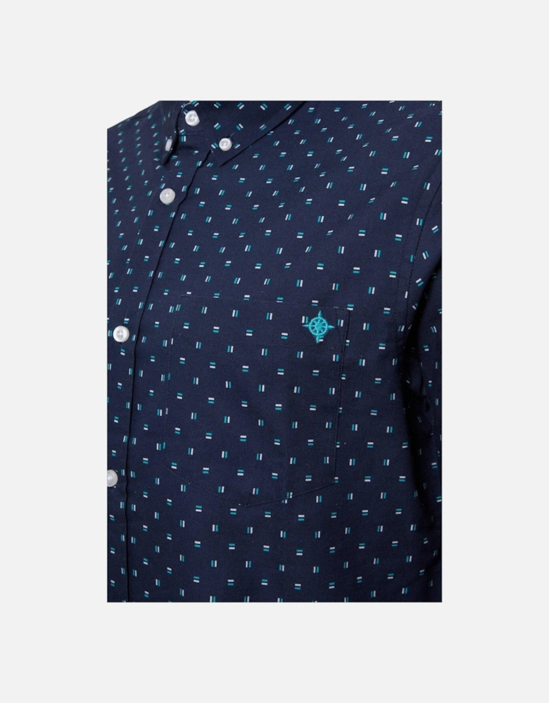 Mens Dash Print Long-Sleeved Shirt