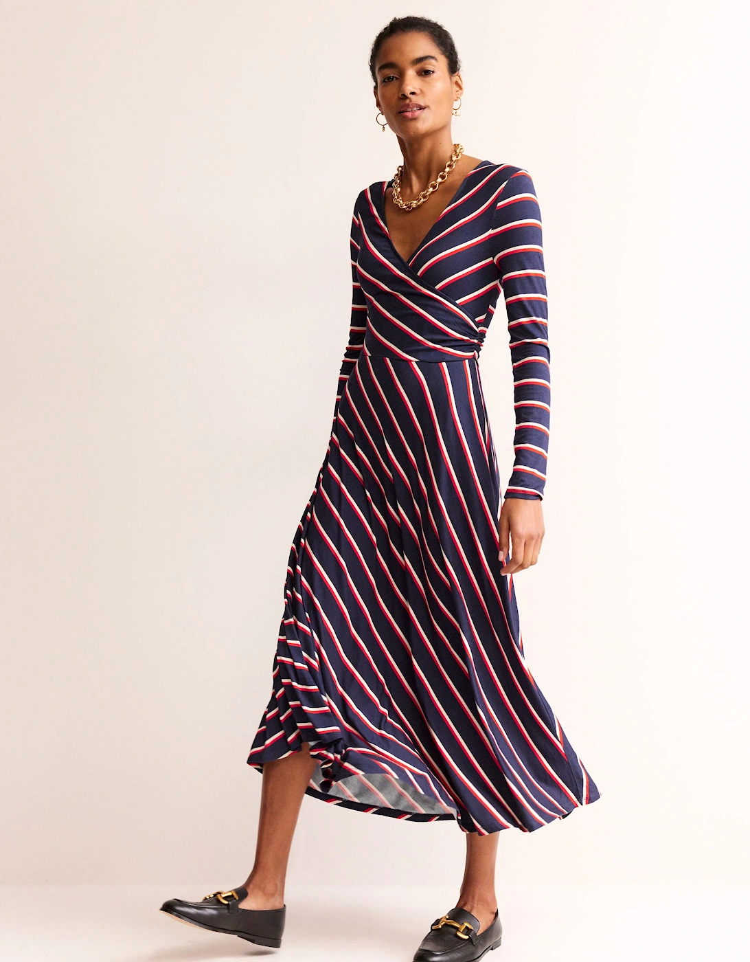 Hotch Stripe Jersey Midi Dress