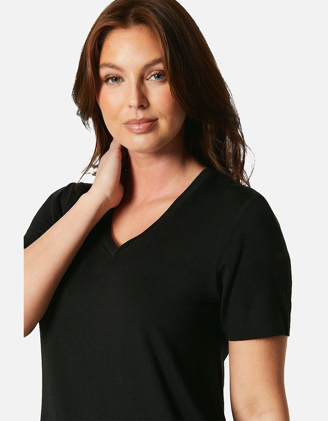 Womens/Ladies Modal V Neck T-Shirt