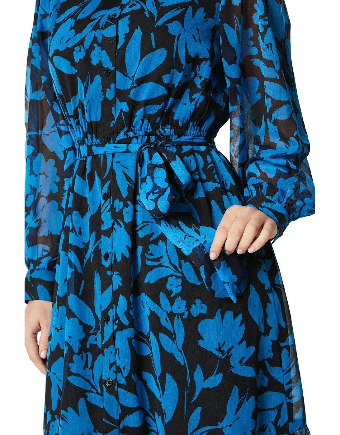 Womens/Ladies Floral Tiered Shirt Dress