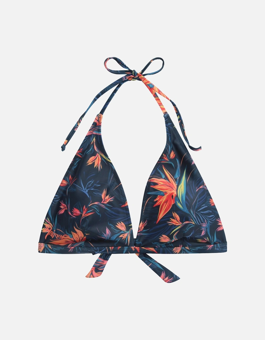 Womens/Ladies Iona Leaf Print Halter Neck Bikini Top, 4 of 3