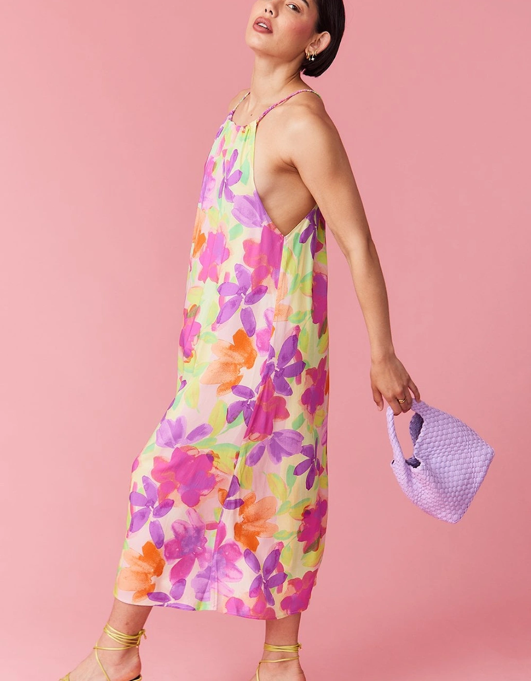 Sustainable Rose Petal Maxi Dress