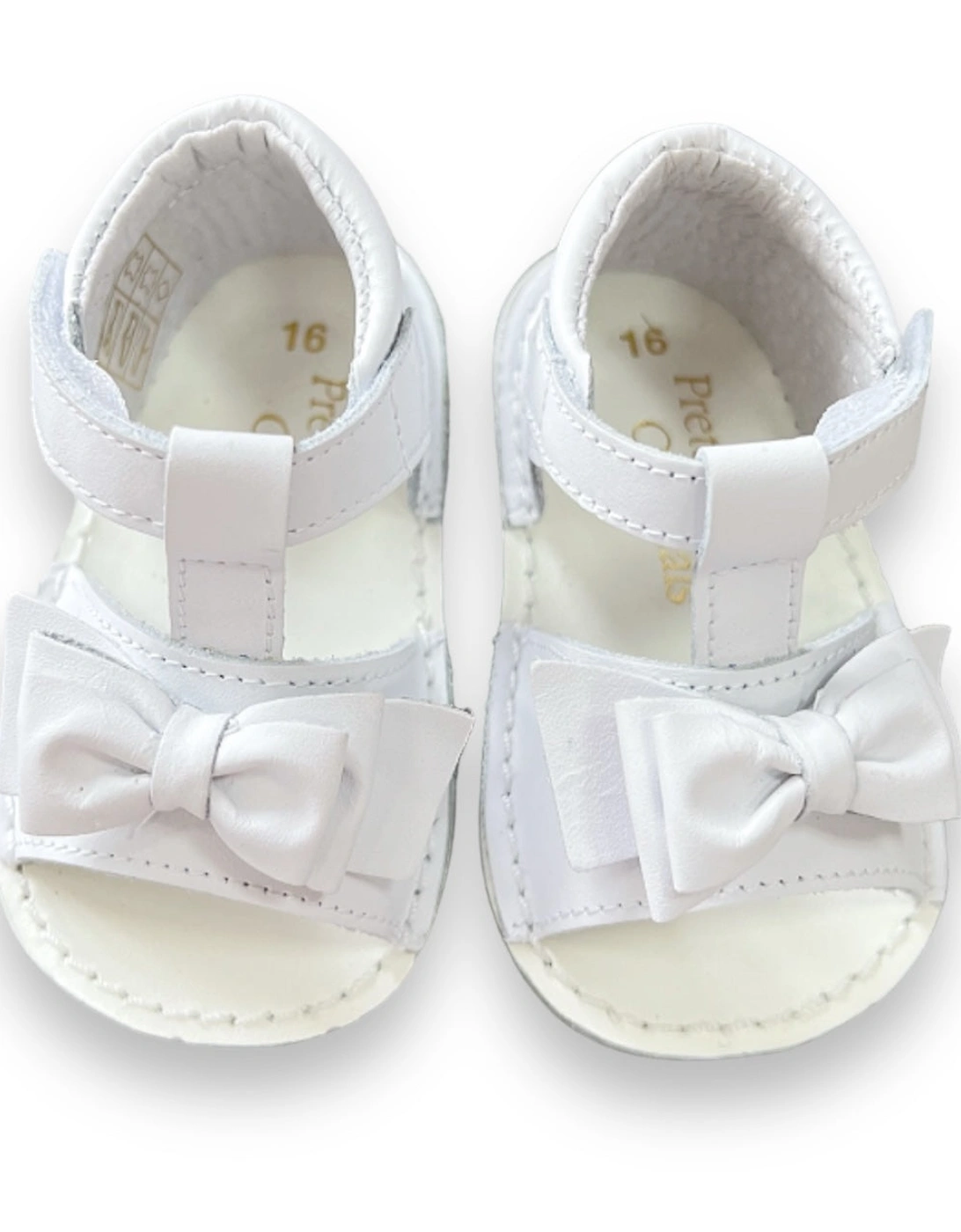 Girls White Rubber Sole Sandals, 3 of 2