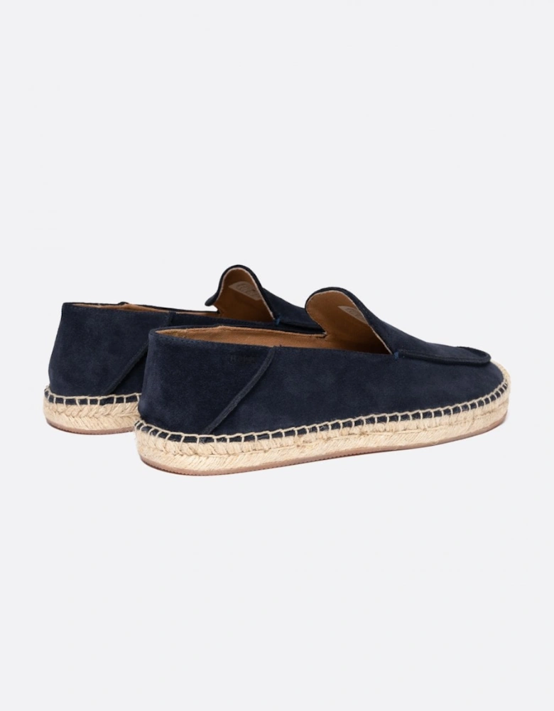 Orange Madeira Mens Slip-On Suede Espadrilles with Jute Sole