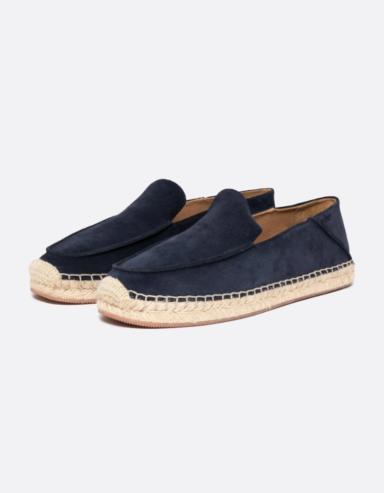 Orange Madeira Mens Slip-On Suede Espadrilles with Jute Sole