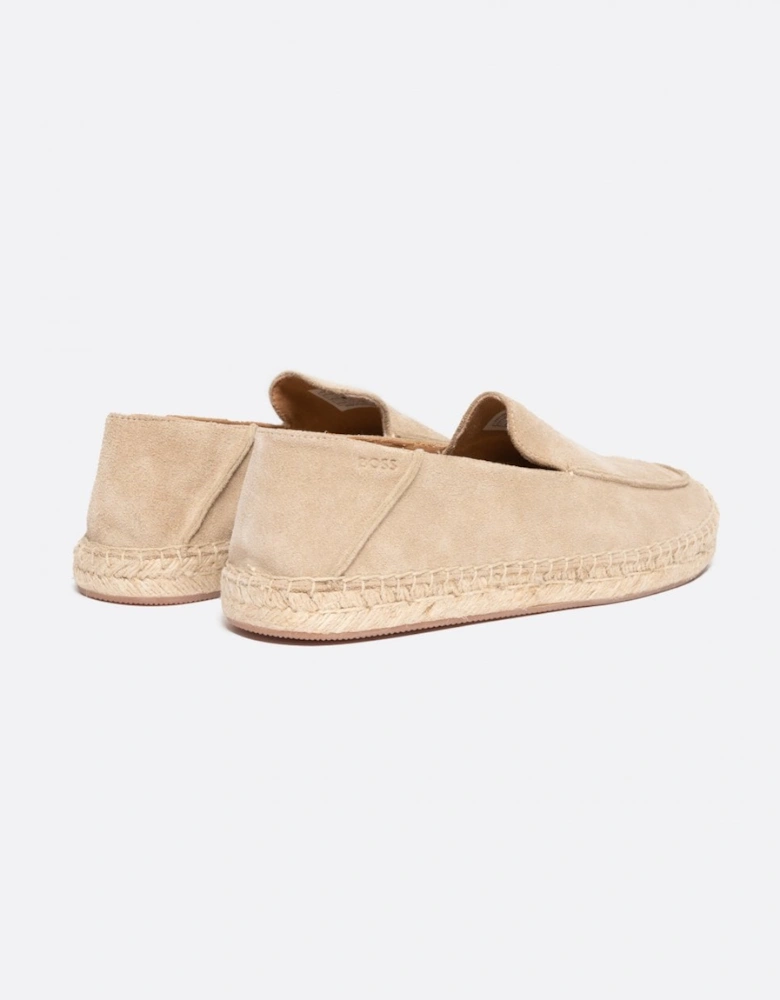 Orange Madeira Mens Slip-On Suede Espadrilles with Jute Sole