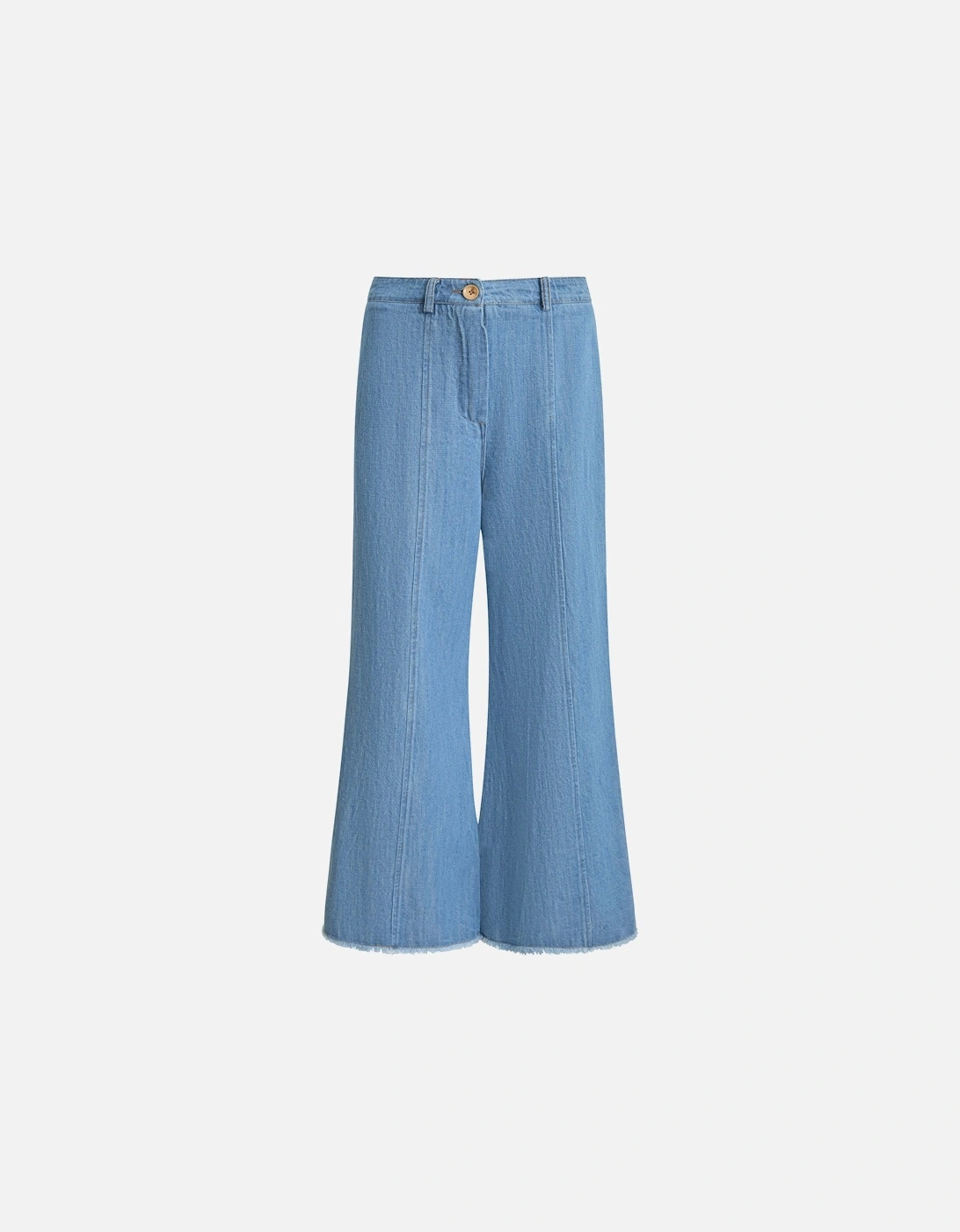 Wide Leg Denim Trousers