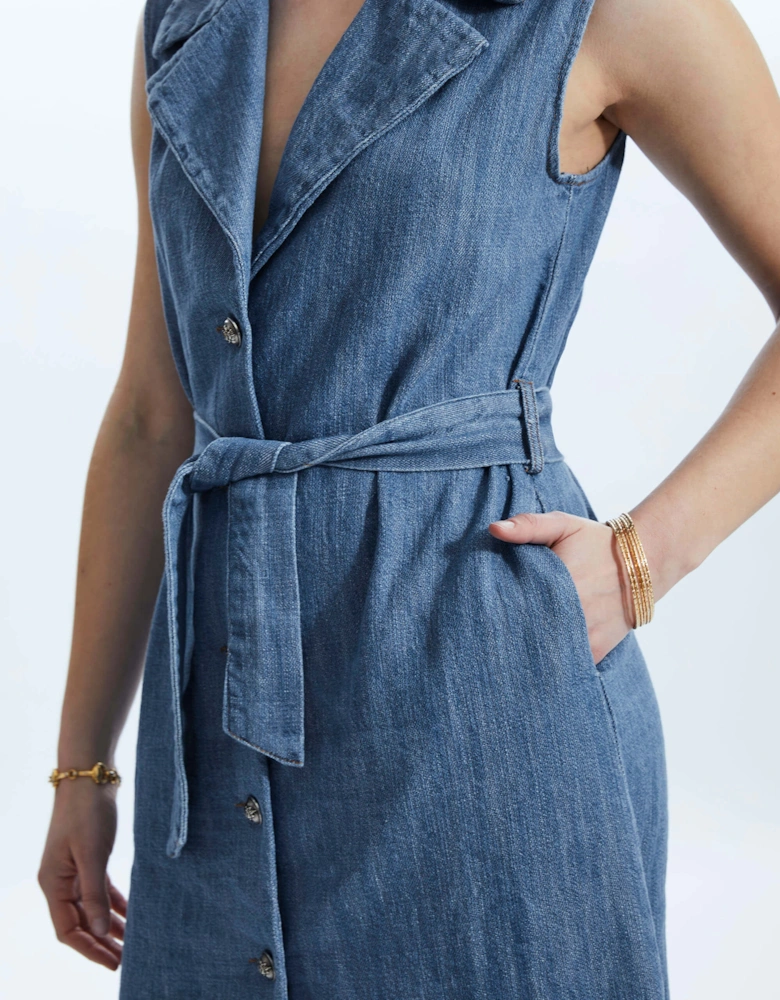 Long Denim Gilet