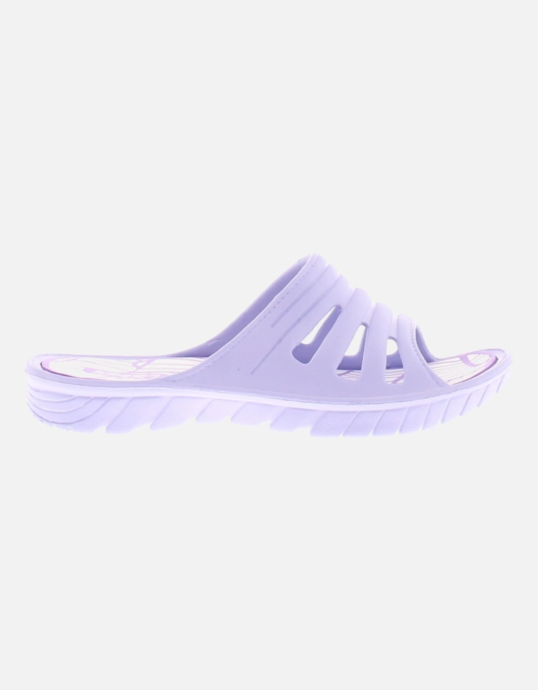 Womens Flat Jelly Sandals Mondial Slip On purple UK Size