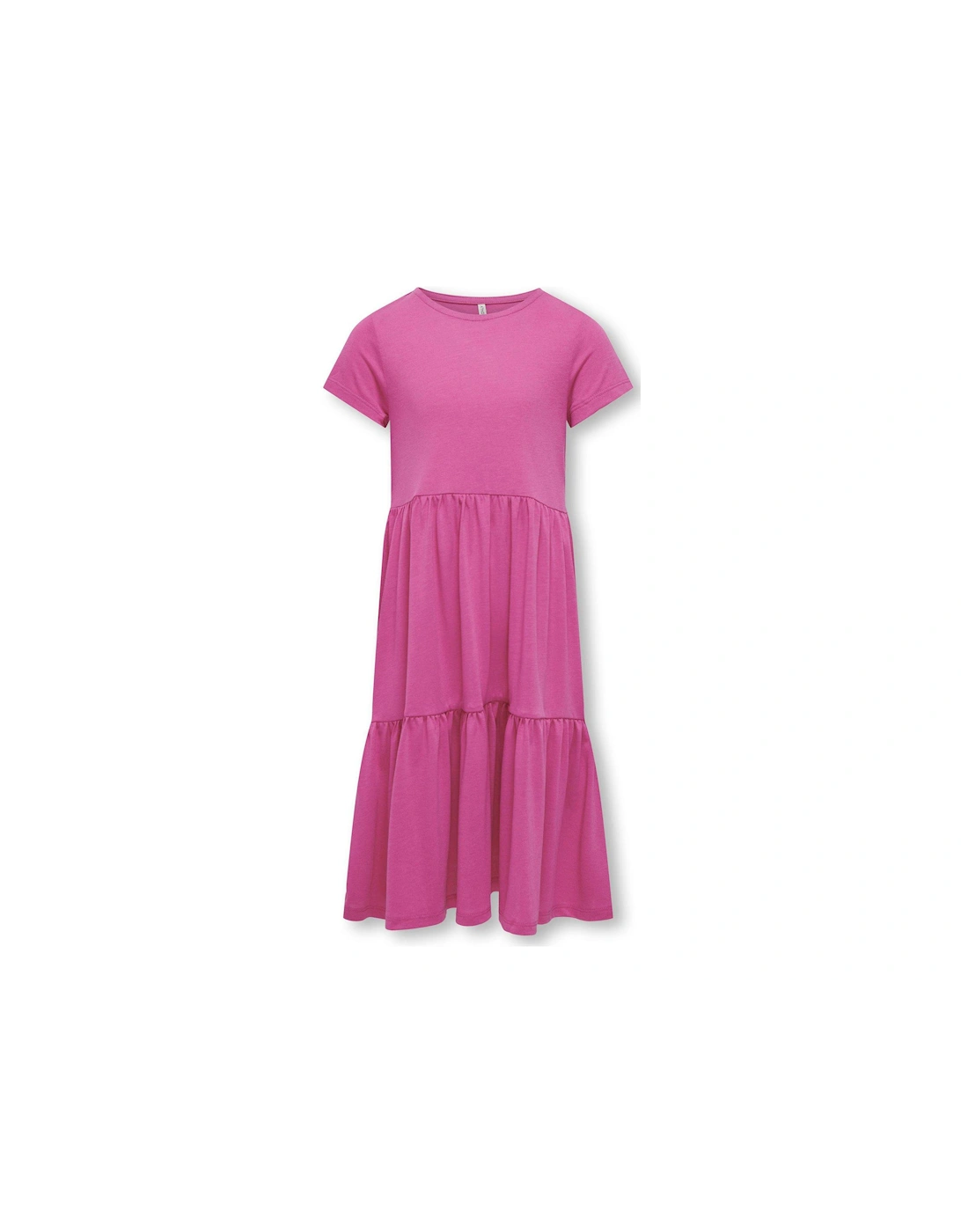 Girls Short Sleeve Maxi Dress - Pink, 2 of 1