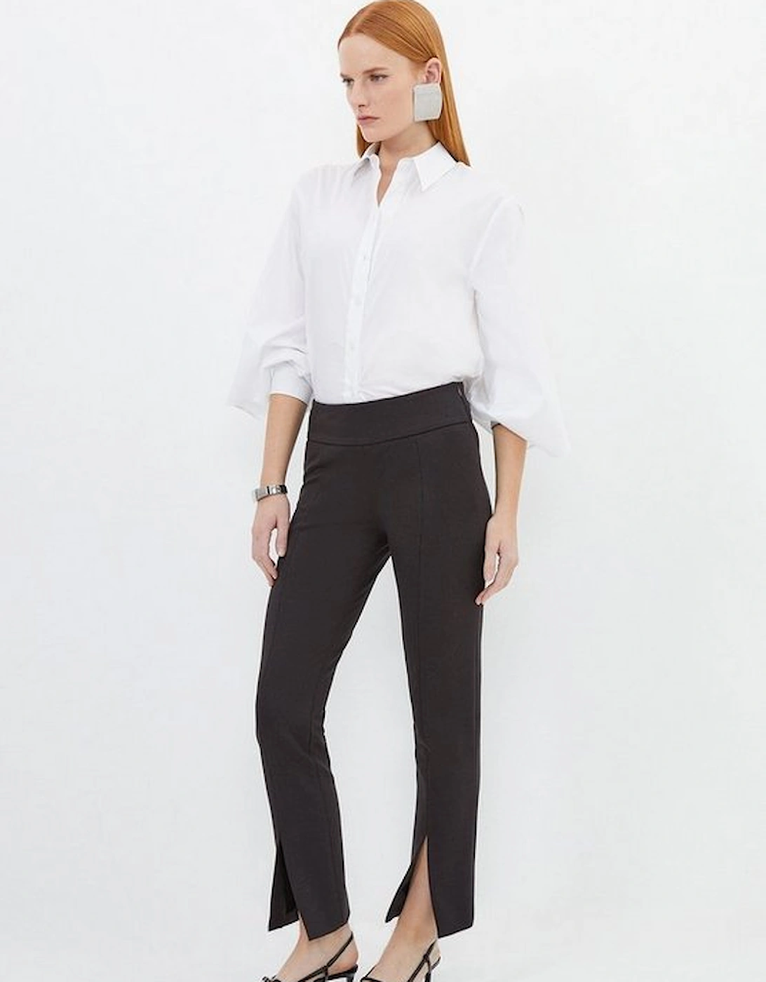 Petite Tailored Split Hem Leggings, 4 of 3