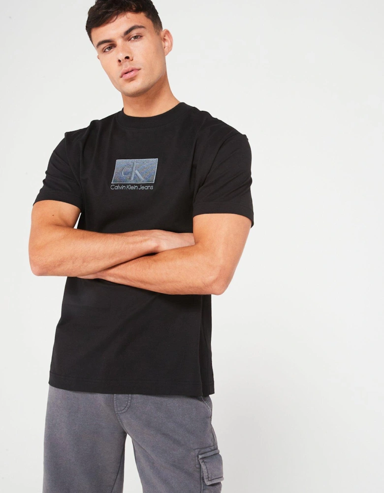 Embroidery Patch T-Shirt - Black