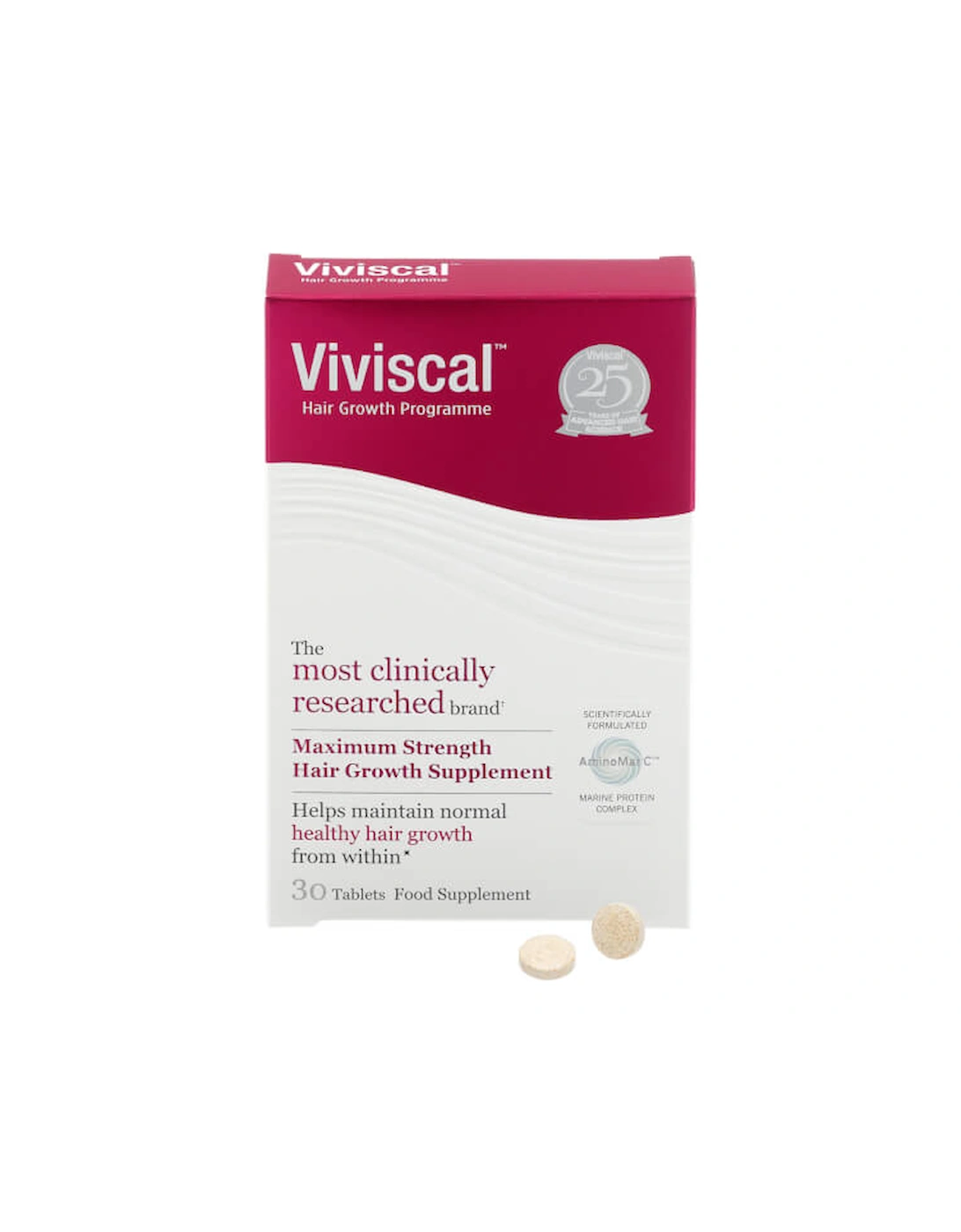Biotin and Zinc Hair Supplement Tablets for Women - 30 Tablets (2 Week Supply) - Viviscal, 2 of 1