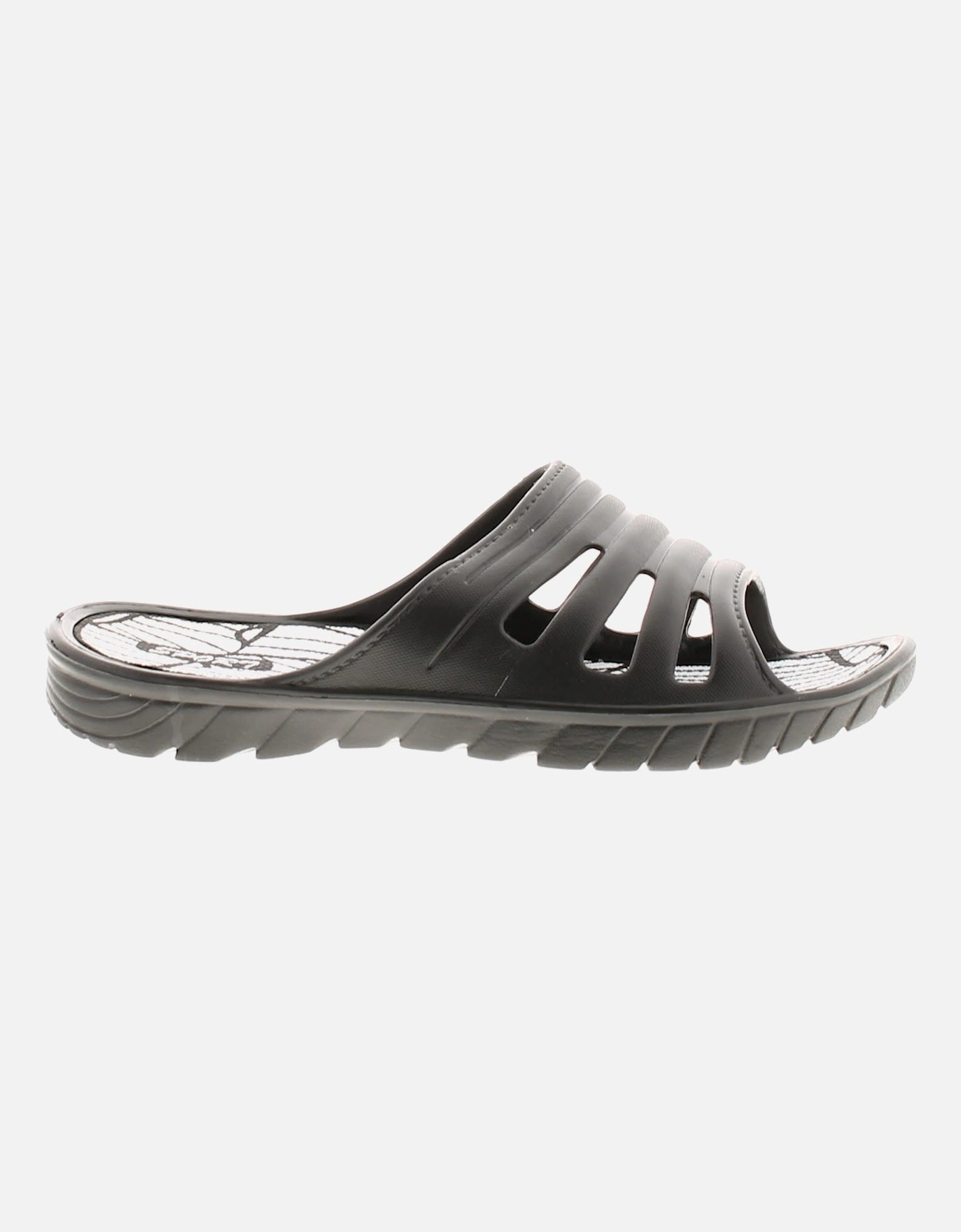 Womens Mule Sandals Flip Flops Mondial Slip On black UK Size