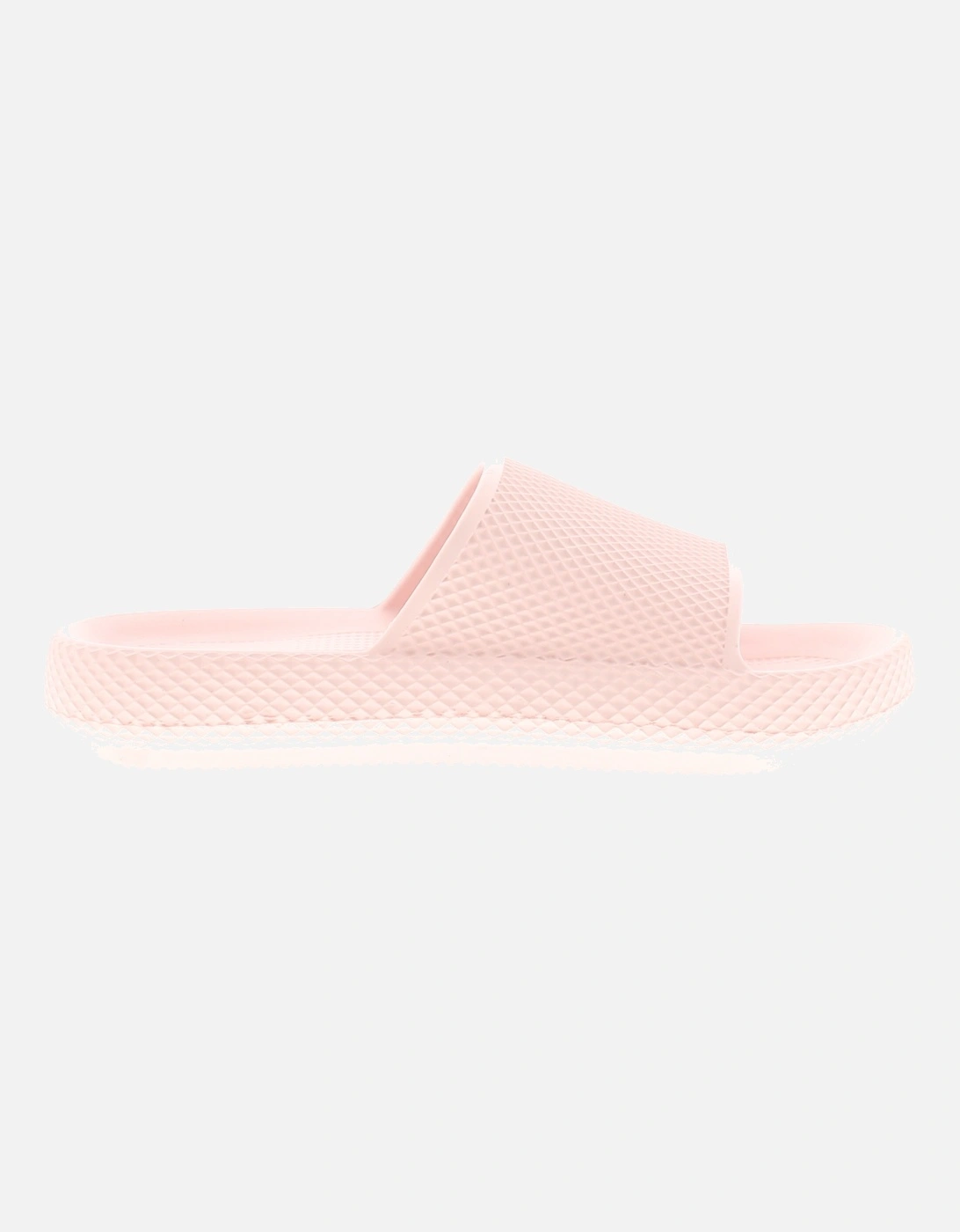 Womens Flat Sandals Sliders Mules Kiki Slip On Pink UK Size
